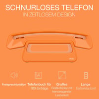 Alcatel ePure Iconic DECT vezeték nélküli telefon, retro design, nagy kijelző, narancssárga - orange, Without answering machine 3