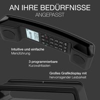 Telefon suplimentar DECT Alcatel ePure pentru stația de bază ePure Premium și Iconic - Instalare ușoară - Negru 3