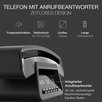 Telefon fix fără fir Alcatel ePure Premium DECT cu robot telefonic, hands-free, blocare apeluri, design vintage, negru 2