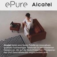 Telefon fix fără fir Alcatel ePure Premium DECT cu robot telefonic, hands-free, blocare apeluri, design vintage, negru 6