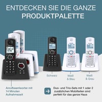 Telefon fix fără fir Alcatel F530 DECT - Ecran mare iluminat - Hands-free - Blocare apeluri - 2 butoane de apelare rapidă - Negru 5