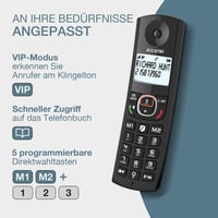 Telefon fix fără fir Alcatel F530 DECT - Ecran mare iluminat - Hands-free - Blocare apeluri - 2 butoane de apelare rapidă - Negru 3