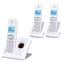 Bezdrôtový telefón Alcatel F530 Voice Trio DECT so záznamníkom, 3 slúchadlami, 2 tlačidlami rýchlej voľby, bielo-sivý 6