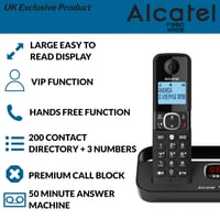 Telefon fără fir DECT Alcatel F860 Trio cu blocare apeluri și robot telefonic 3