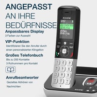 Bezdrôtový telefón Alcatel FX990 Voice Trio DECT so záznamníkom 50 minút – farebný displej – hlasitý odposluch – blokovanie hovorov – VIP zvonenie 3