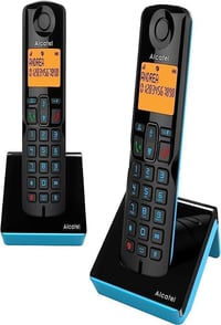 Bezdrôtový telefón Alcatel S280 Duo modrý, hands-free hovory, telefónny zoznam na 50 mien, s funkciou blokovania hovorov 1