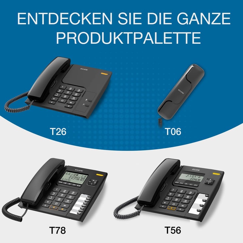 Alcatel Temporis T26 vezetékes telefon fekete