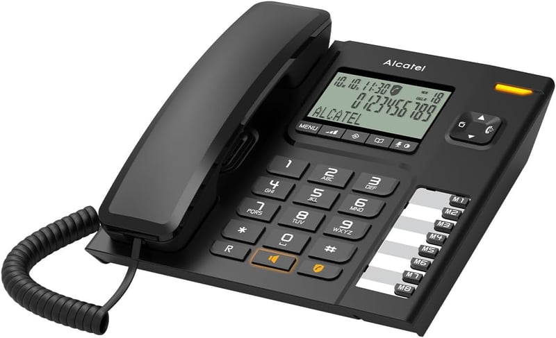 Alcatel T78 vezetékes telefon nagy kijelzővel, kihangosítással és hívászárolással