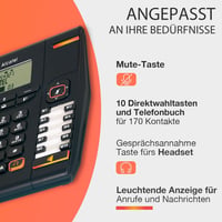 Alcatel Temporis 880 Analog/DECT telefon hívóazonosítóval fekete 3