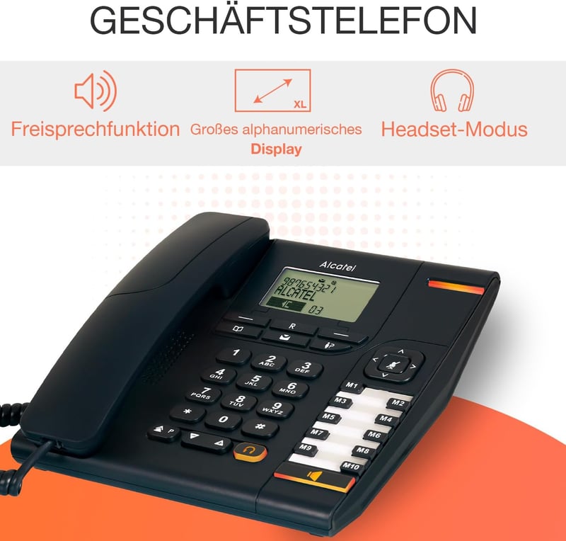 Alcatel Temporis 880 Analog/DECT telefon hívóazonosítóval fekete