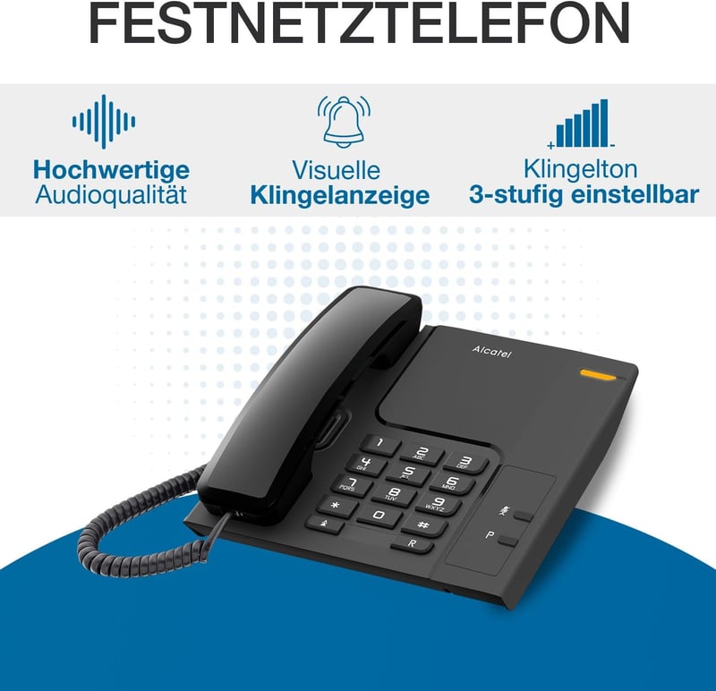 Alcatel Temporis T26 vezetékes telefon fekete