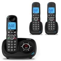 Telefon fără fir Alcatel XL595 Voice Trio Negru cu 3 receptoare, robot telefonic, butoane mari și blocare apeluri 1