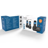 Telefon fără fir Alcatel XL595 Voice Trio Negru cu 3 receptoare, robot telefonic, butoane mari și blocare apeluri 2