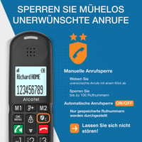 Bezdrôtový telefón Alcatel XL685 Voice Duo DECT so záznamníkom, 2 slúchadlá – čierny 4
