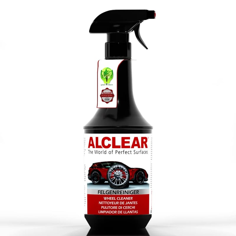 ALCLEAR 721FR Saválmentes Felnitisztító Spray Színjelzővel Alumínium, Matt, Acél és Krómozott Felnikhez 1000 ml