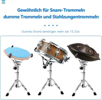 aleawol Állítható Dobszínpad 40-55 cm, Duplán Merevített Snare Drum Stand Acél Nyelvdobhoz 3