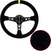 aleawol Motorsport Verseny Kormány 350mm Univerzális Autó Tuning Fekete 4