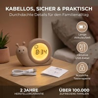 Alecto BC110BE Simon Gyerek Ébresztőóra Alvásedukátor Éjszakai Fénnyel Taupe 7