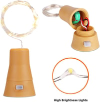 ALED LIGHT 10 db LED szolár üvegpalack lámpa meleg fehér 1 méter dugó alakú 4