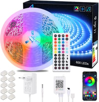 ALED LIGHT 10m RGB LED szalag 600 LED 5050 SMD távirányítóval dekorációhoz 1