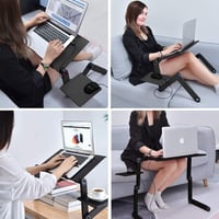 ALEECYN alumínium laptop állvány, összecsukható, magasságállítható, szellőztetett 4