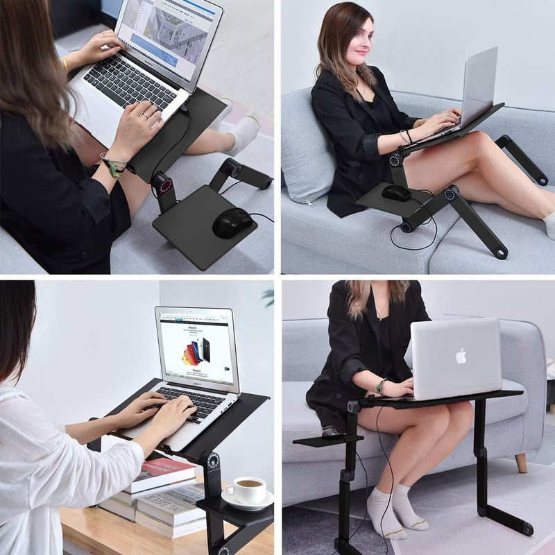 ALEECYN alumínium laptop állvány, összecsukható, magasságállítható, szellőztetett