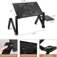 ALEECYN alumínium laptop állvány, összecsukható, magasságállítható, szellőztetett 6