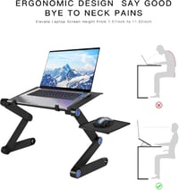 ALEECYN alumínium laptop állvány, összecsukható, magasságállítható, szellőztetett 3