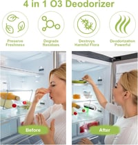 ALEENFOON Hűtőszekrény Szagtalanító 3 Módú LED Kijelzővel Újratölthető 3