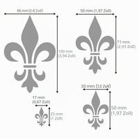 Aleks Melnyk br. 250 metalna šablona Fleur de Lis ljiljan cvjetni ornament vintage uzorak pirografija graviranje rukotvorine 13,5x13,5 cm 0,3 mm 3