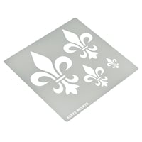 Aleks Melnyk br. 250 metalna šablona Fleur de Lis ljiljan cvjetni ornament vintage uzorak pirografija graviranje rukotvorine 13,5x13,5 cm 0,3 mm 2