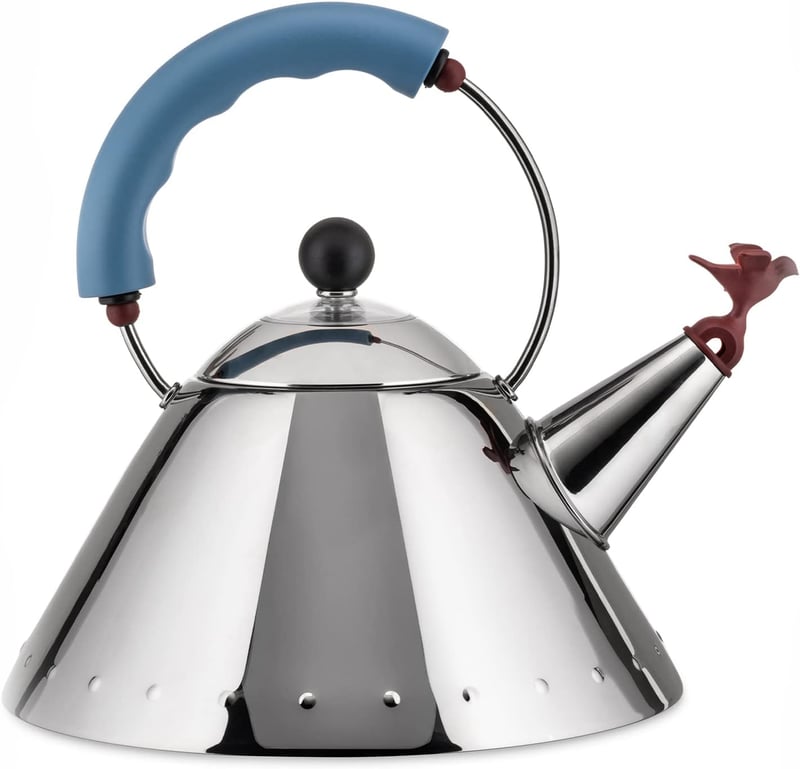 Alessi Blue Bird Kék Madár Síppal Ellátott Teafőző Vödör - Blue, Stainless steel