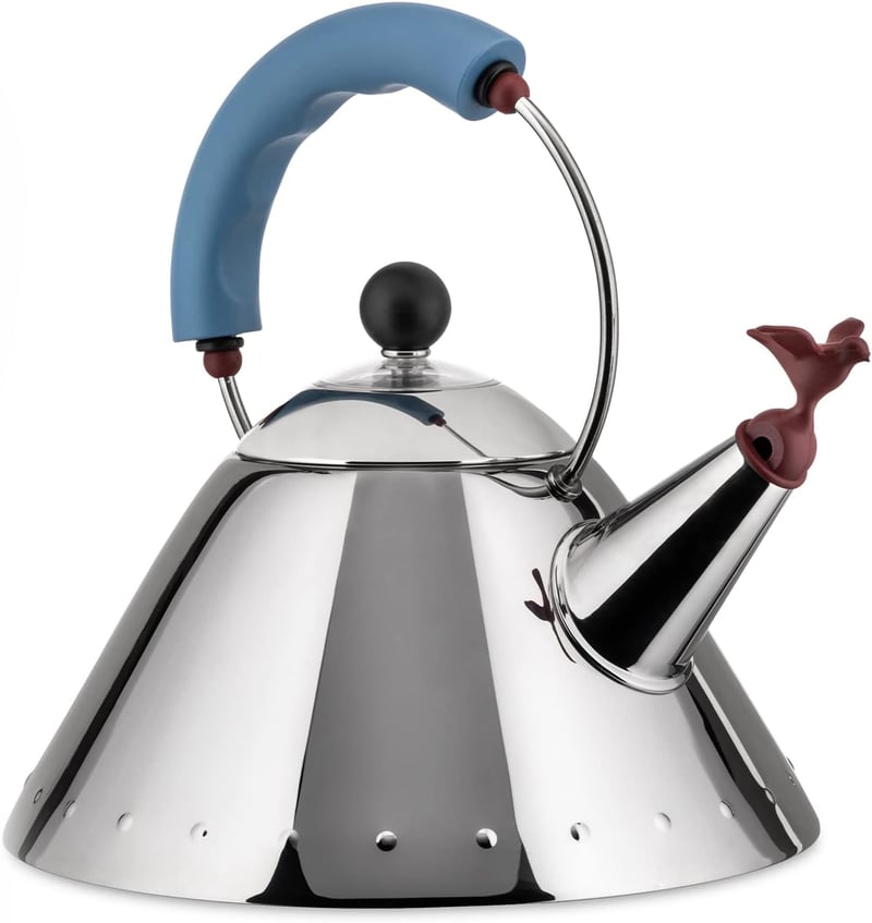 Alessi Blue Bird Kék Madár Síppal Ellátott Teafőző Vödör - Blue, Stainless steel