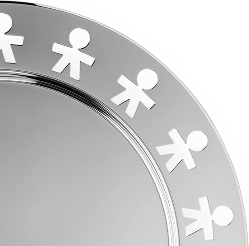 Alessi Girotondo kerek tálca, modern design konyhai kiegészítő - Stainless Steel