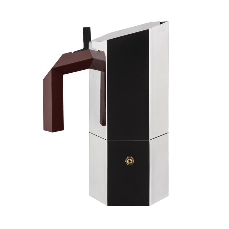 Alessi Menhir Espresso kávovar na 6 šálok, moka kanvička, nerezová oceľ, indukčný