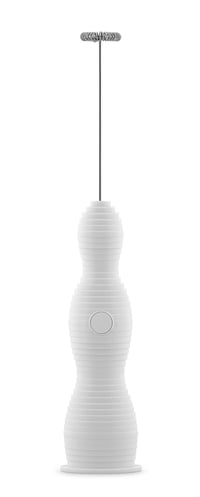 Alessi Pulcina MDL11 W pjenilica za mlijeko bijela - termoplastična smola i čelična metlica, s punjivom baterijom 1