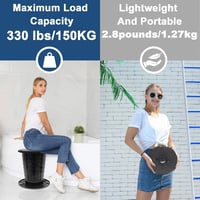 ALEVMOOM összecsukható hordozható WC felnőtteknek, magasságállítható kemping toalett 4