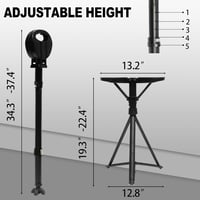 ALEVMOOM Összecsukható Sétapálca Ülőkével, 250 kg Terhelhetőség, Könnyű Teleszkópos Sétapálca Szék 3