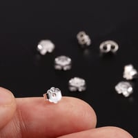 ALEXCRAFT 925 ezüst fülbevaló zárókapocs - pillangó biztonsági hátlap - 8 db 3