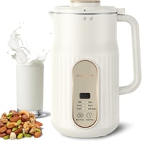 AlfaBot N2 Növényi Tejkészítő Gép - Automata Mandula, Zab, Szója Tejkészítő 1000ml Kapacitással, 5 Programmal, Öntisztító Funkcióval, Fehér 1