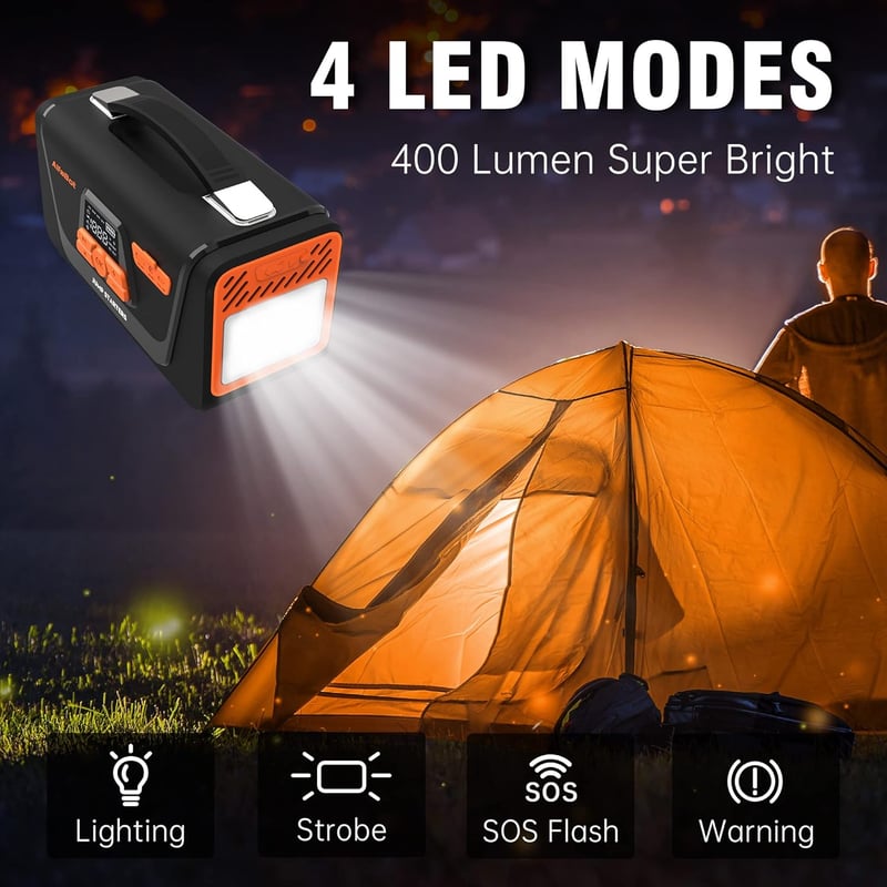 AlfaBot Q4 Autós Indításrásegítő Powerbank 4000A - 12V Benzin/Dízel Motorokhoz, Beépített Kompresszorral, LED Lámpával, 26800mAh