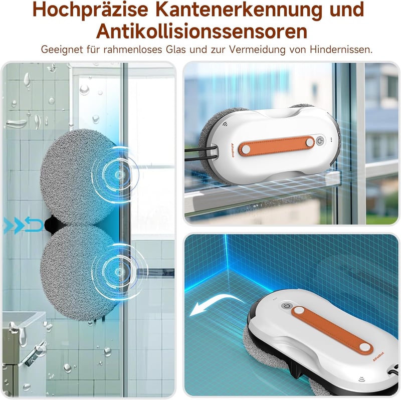 AlfaBot X7 Pro ablakos robot, intelligens kétoldalas tisztítás, spray funkcióval