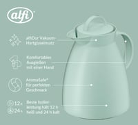 Alfi DAN Termos vrč 1 L, Silt Green, s uloškom od kaljenog stakla, čep na odvrtanje — Ručka na čepu je odlomljena (stanje: vidi 2. sliku) 4
