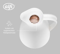 Alfi ECO Izolirani vrč 1 L Coconut White s uloškom od kaljenog stakla, 12 sati održavanja temperature za čaj i kavu 5