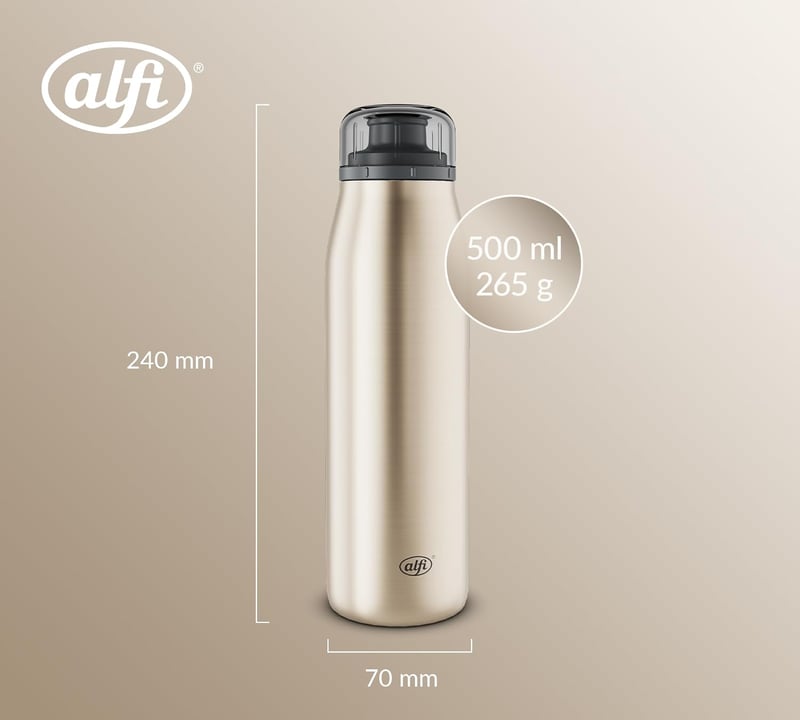 Termos alfi ISO 500 ml, Auriu - 12 ore cald, 24 ore rece - 500 ml, Auriu Champagne