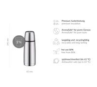 Alfi ISOTHERM PERFECT DV 350 ml Nerezová termoska s hrnčekom na pitie, skrutkovacím uzáverom proti vytečeniu, vhodná do umývačky riadu, bez obsahu BPA 6