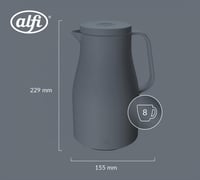 Termos Alfi NEO 1,00 L - 12 Ore Cald - Inserție din Sticlă Călită - Gri Furtună 6