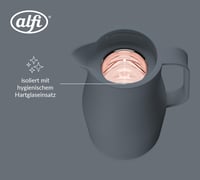 Termos Alfi NEO 1,00 L - 12 Ore Cald - Inserție din Sticlă Călită - Gri Furtună 5