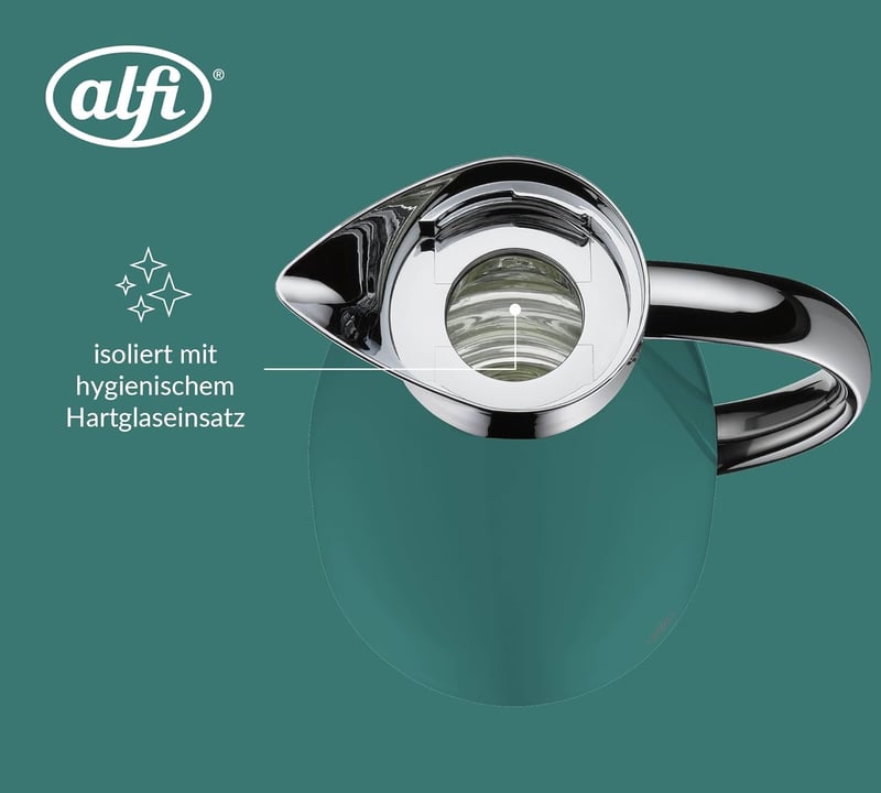 Alfi SIGNO 1.0L zöld matt rozsdamentes termosz üvegbetéttel - Boho Green Mat