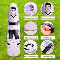 Alftek 1,75m Felfújható Futball Edzőbábu - Gyerek és Felnőtt Kapusedzéshez, Vízzel Tölthető Talppal, Automatikusan Felálló PVC Edzőeszköz 2